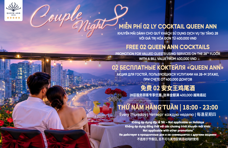 COUPLE NIGHT: COCKTAIL LÃNG MẠN - NỒNG NÀN YÊU THƯƠNG